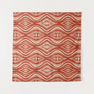 Geometric folklore ornament with waves. Oriental v Tapestry