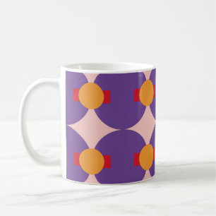 Geometric form retro pattern design vintage abstra coffee mug