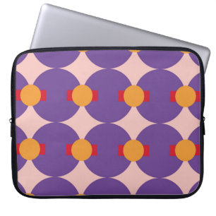 Geometric form retro pattern design vintage abstra laptop sleeve