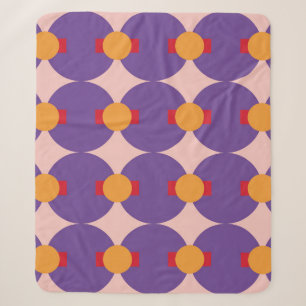 Geometric form retro pattern design vintage abstra sherpa blanket