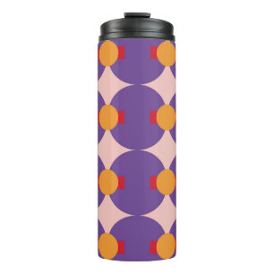 Geometric form retro pattern design vintage abstra thermal tumbler