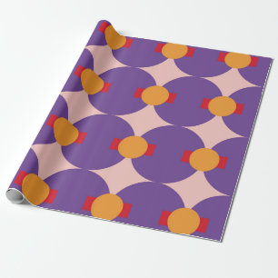 Geometric form retro pattern design vintage abstra wrapping paper