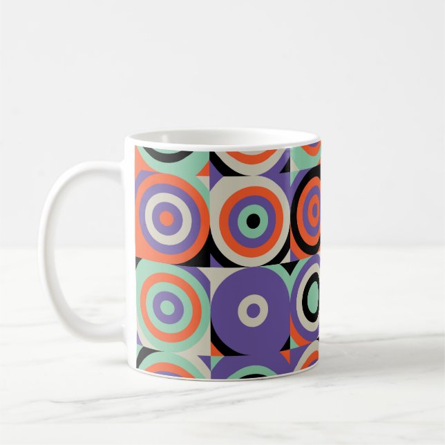 Geometric Forms, Abstract Vintage Design. Coffee Mug (Left)