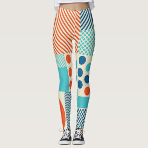 Geometric Forms, Modern Art Pattern. Leggings