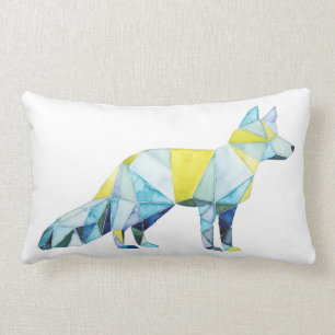 Geometric Fox Animal Lumbar Cushion