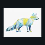 Geometric Fox Animal Postcard<br><div class="desc">Geometric Fox Animal. Artist: Grace Popp. Image ID: 109087GG.</div>