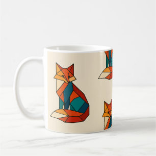 Geometric fox mug