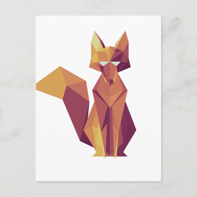 Geometric Fox Postcard (Front)