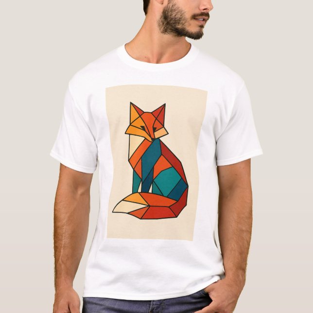 Geometric fox trending tshirt (Front)