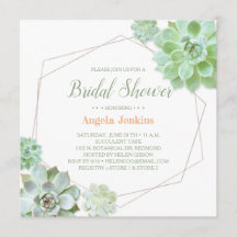 Geometric Frame Succulents Bridal Shower