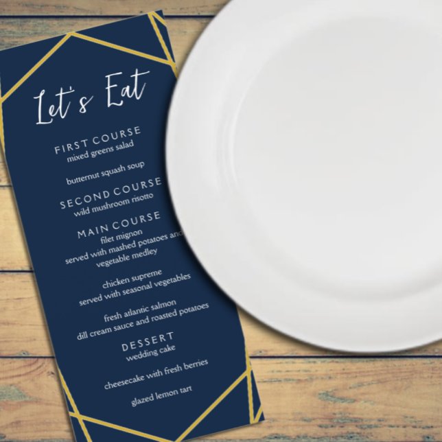 Geometric Frame Wedding Menu (Creator Uploaded)