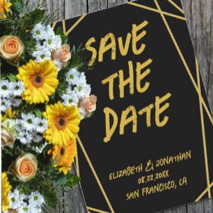 Geometric Frame Wedding Save The Date