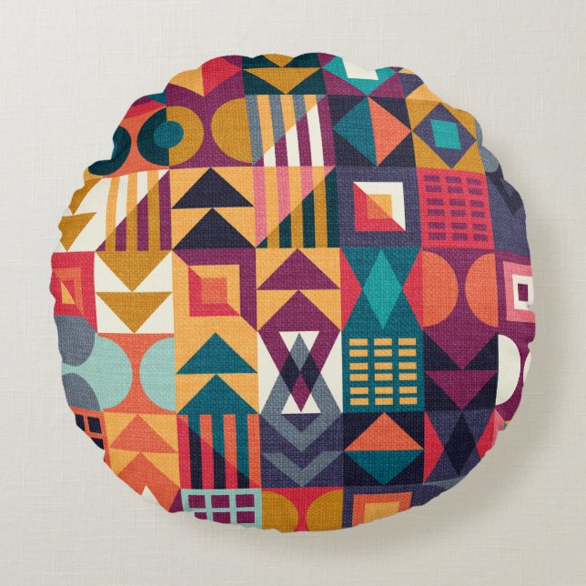 Geometric Frames 4 Round Cushion (Front)