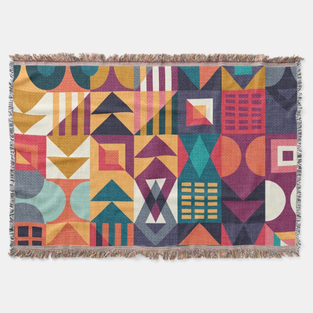 Geometric Frames 4 Throw Blanket (Front)