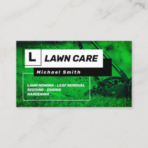 Geometric frames and mowing business card