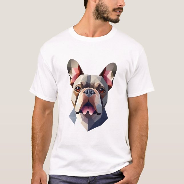Geometric Frenchie Head T-Shirt (Front)