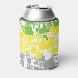 Geometric Funky Abstract Lithromantic Pride Flag Can Cooler