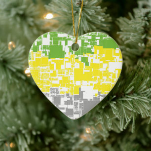 Geometric Funky Abstract Lithromantic Pride Flag Ceramic Tree Decoration