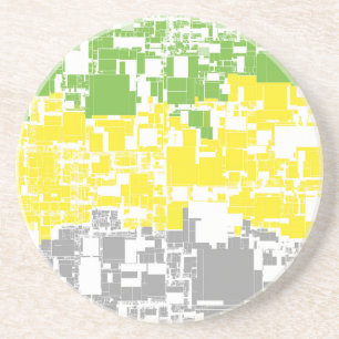 Geometric Funky Abstract Lithromantic Pride Flag Coaster