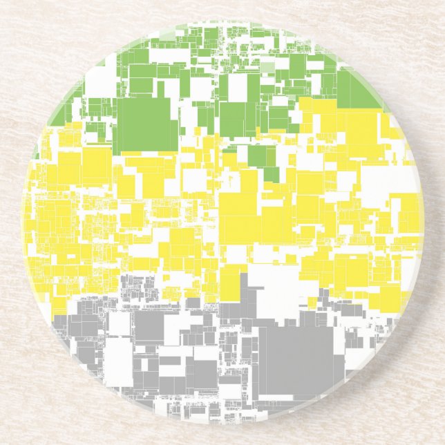 Geometric Funky Abstract Lithromantic Pride Flag Coaster (Front)