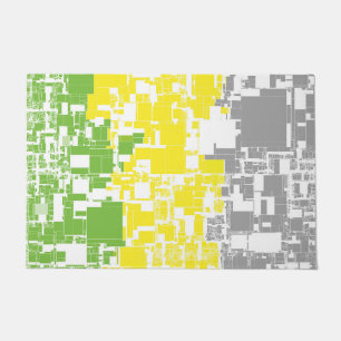 Geometric Funky Abstract Lithromantic Pride Flag Doormat