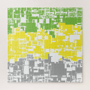 Geometric Funky Abstract Lithromantic Pride Flag Jigsaw Puzzle