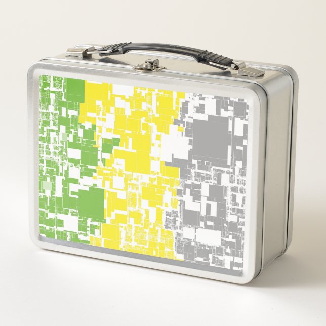 Geometric Funky Abstract Lithromantic Pride Flag Metal Lunch Box (Front)