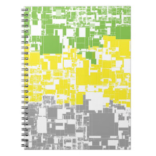 Geometric Funky Abstract Lithromantic Pride Flag Notebook