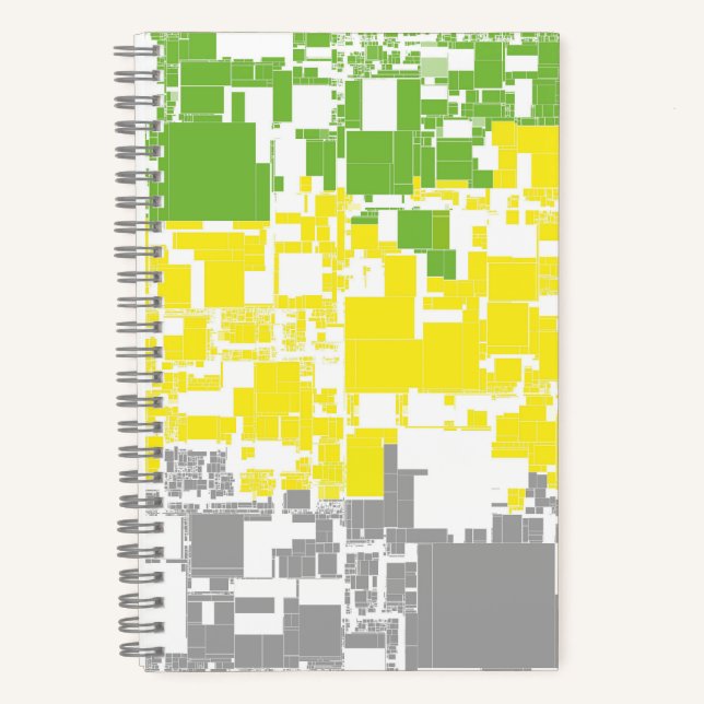 Geometric Funky Abstract Lithromantic Pride Flag Notebook (Front)
