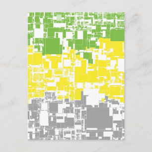 Geometric Funky Abstract Lithromantic Pride Flag Postcard