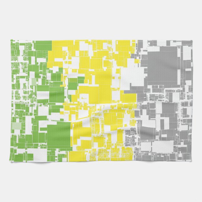 Geometric Funky Abstract Lithromantic Pride Flag Tea Towel (Horizontal)