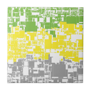 Geometric Funky Abstract Lithromantic Pride Flag Tile