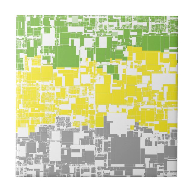 Geometric Funky Abstract Lithromantic Pride Flag Tile (Front)
