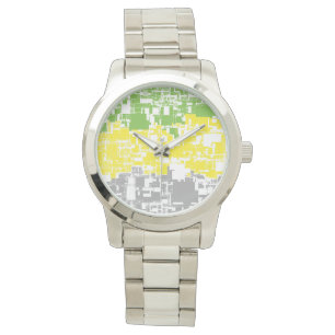 Geometric Funky Abstract Lithromantic Pride Flag Watch