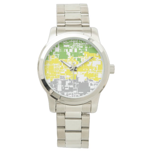 Geometric Funky Abstract Lithromantic Pride Flag Watch (Front)