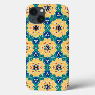 Geometric Fusion Brown  iPhone 13 Case