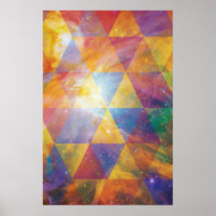 Geometric Galaxy Art Poster