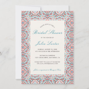 Geometric Glittering Metallic Luxury Bridal Shower Invitation