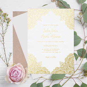 Geometric Glittering Metallic Luxury Wedding