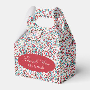 Geometric Glittering Metallic Luxury Wedding Favour Box