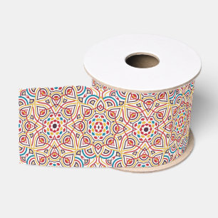 Geometric Glittering Metallic Luxury Wedding Grosgrain Ribbon