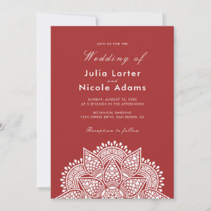 Geometric Glittering Metallic Luxury Wedding Invitation