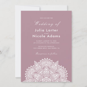 Geometric Glittering Metallic Luxury Wedding Invitation