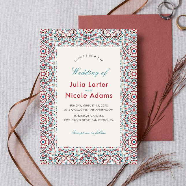 Geometric Glittering Metallic Luxury Wedding Invitation (Creator Uploaded)