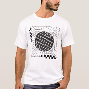 Geometric Global Sphere Design T-Shirt