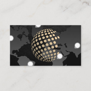 Geometric Globe Map of the World Business Card