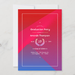 Geometric Glow Graduation Party Invitation