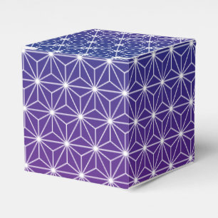 Geometric Glowing Stars Pattern Blue & Purple Favour Box