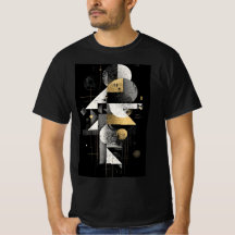 Geometric Gold Abstract Tee
