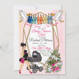 Geometric Gold Baby Shower Invitation